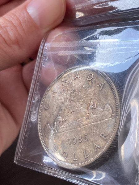 1935 Canadian Silver $1 ICCS MS-64