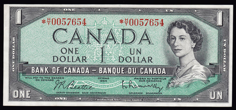 1954 Bank of Canada $1 Replacement *H/Y about EF (BC-37bA)