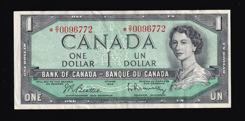 1954 Bank of Canada $1 Replacement *O/Y in VF+ (BC-37bA)