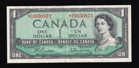 1954 Bank of Canada $1 Replacement *S/O in VF+ (BC-37bA)