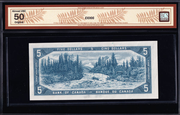 1954 Bank of Canada $5 Replacement *S/S in BCS AU-50 Original (BC-39bA)