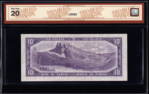 1954 Bank of Canada $10 Replacement *A/D in BCS VF20 (BC-40bA)