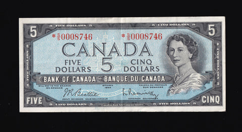 1954 Bank of Canada $5 Replacement *S/S in BCS VF Original (BC-39bA)