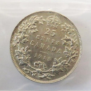 1913 Canadian 25 cents Certified CCCS EF45