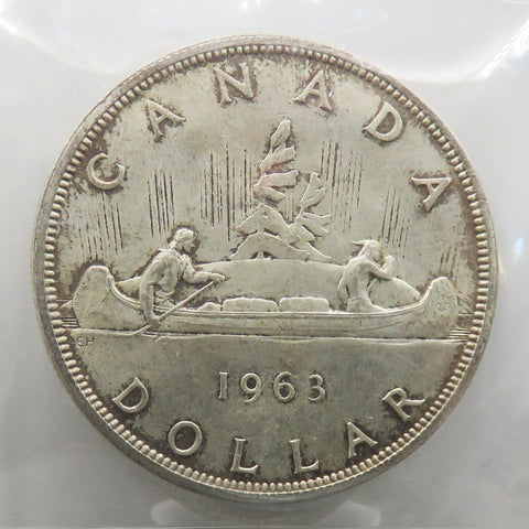 1963 Canadian Silver Dollar $1 in ICCS MS-64
